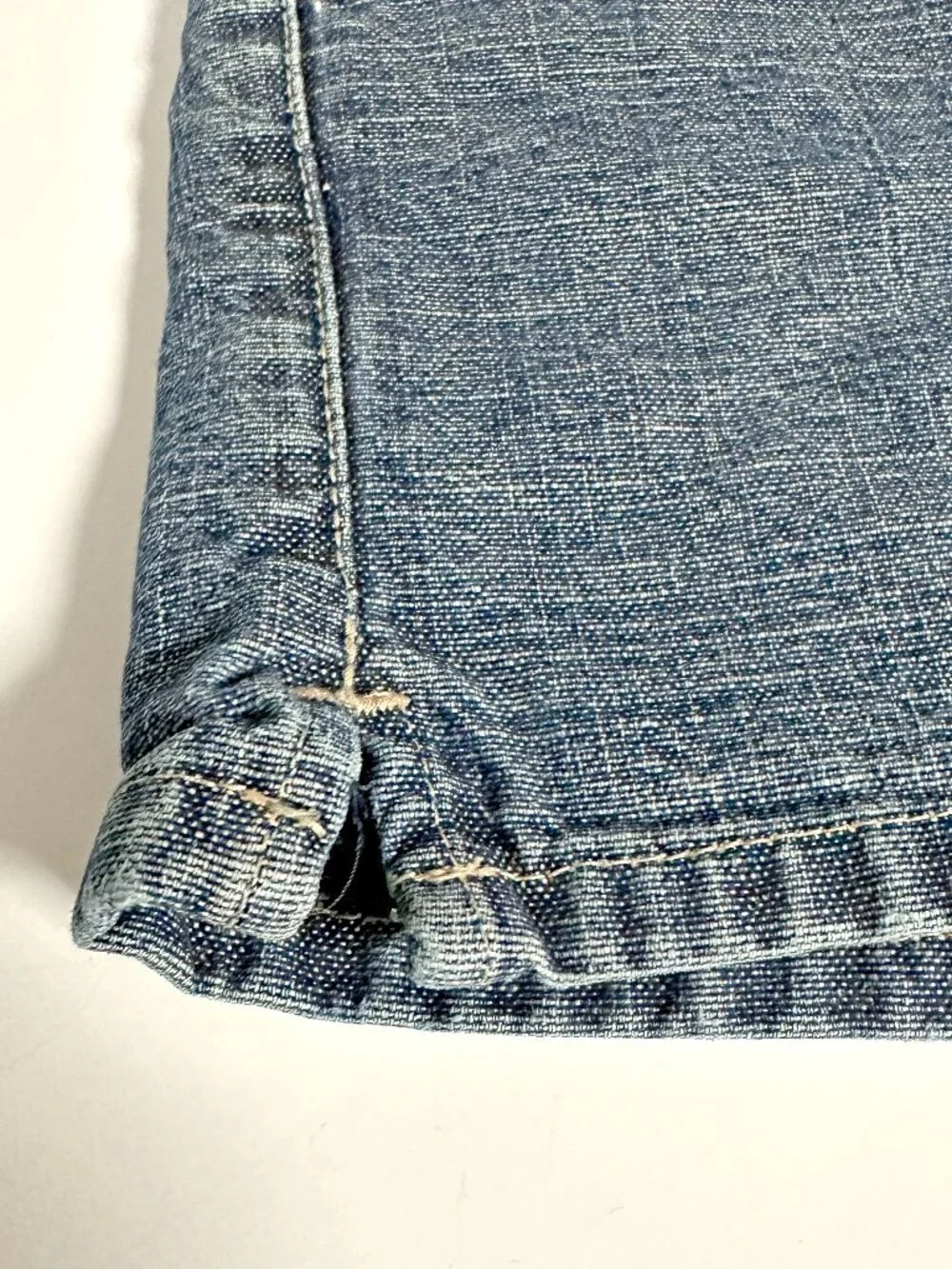 Y2K Silver Denim Shorts